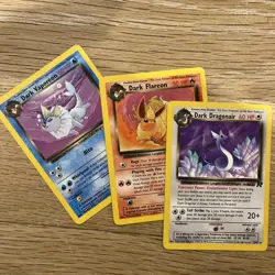 🔥Team Rocket Bundle🔥Pokemon Cards x3 WOTC Uncommon Dark Vaporeon, Dark Flareon - Image 1