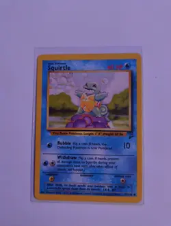 Pokemon TCG Squirtle Card 93/130 Base Set 2 Unlimited Regular Common - Image 1