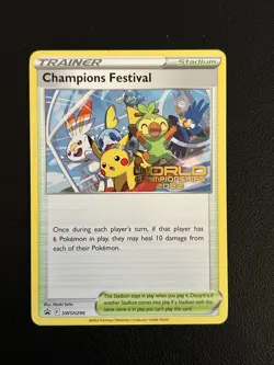 Pokemon TCG Card Champions Festival Swsh296 English Promo - Image 1