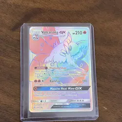 Pokemon Volcarona GX Secret Rare Full Art Holo Card Cosmic Eclipse 252/236 - Image 1