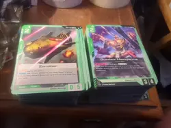 190 Gundam TCG Cards Bulk Lot Green - [GD01, GD02, GD03] - Common/Uncommon - Image 1