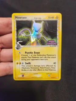 Pokemon TCG EX Holon Phantoms Mewtwo Stamped Holo Rare Card NM - Image 1