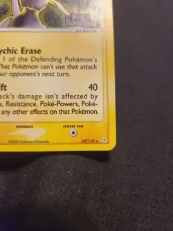Pokemon TCG EX Holon Phantoms Mewtwo Stamped Holo Rare Card NM - Image 5