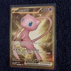 Mew EX 180 HP Basic Pokemon Trading Card Holo Foil Rare 205/165 Full Art Gold - Image 1