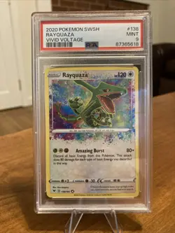 Rayquaza 138/185 PSA 9 Mint Pokemon Card Vivid Voltage TCG - Image 1