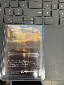 MTG Arid Mesa (Borderless) (Dragonscale Foil) Special Guests Foil - Image 1