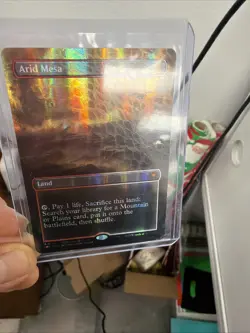 MTG Arid Mesa (Borderless) (Dragonscale Foil) Special Guests Foil - Image 5