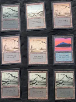Magic The Gathering Beta Limited Edition Land Lot of 9 - Image 1