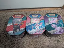 Pokemon v Heroes Tin Set of 3 (Espeon, Sylveon, Umbreon) Spring 2022 - Image 1