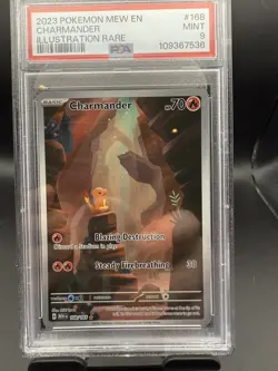 Charmander 168/165 PSA 9 MINT Secret Rare Holo Scarlet & Violet 151 Pokemon TCG - Image 1