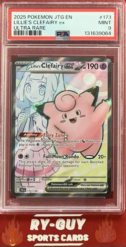 2025 POKEMON JOURNEY TOGETHER ULTRA RARE LILLIES CLEFAIRY EX #173 PSA 9 - Image 1