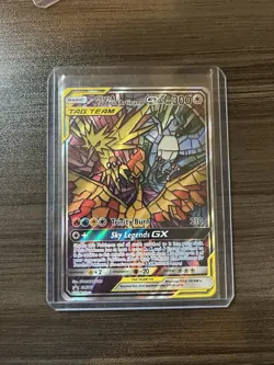 Pokemon Moltres Zapdos Articuno GX TAG TEAM Full Art Holo SM-P Promo SM210 Bend - Image 1