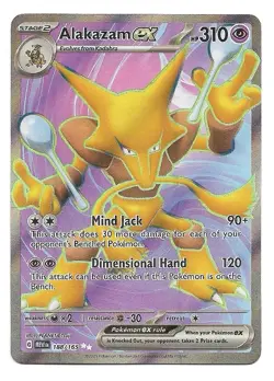Alakazam ex 188/165 Sv: Scarlet & Violet 151 Holo Ultra Rare Pokemon TCG - NM - Image 1