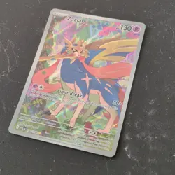 Pokemon Zacian 100/094 Phantasmal Flames Full Art Rare Holo 130HP Limit Break - Image 2