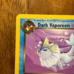 Dark Vaporeon 1st Edition 45/82 Team Rocket Pokemon Vintage LP - Image 3