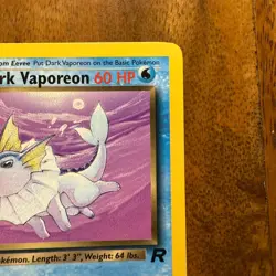 Dark Vaporeon 1st Edition 45/82 Team Rocket Pokemon Vintage LP - Image 4