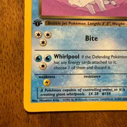 Dark Vaporeon 1st Edition 45/82 Team Rocket Pokemon Vintage LP - Image 5