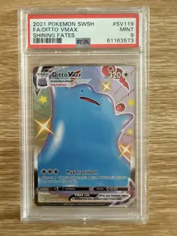 Ditto VMAX ~ 2021 Pokemon SWSH Shining Fates #SV119 Full Art ~ PSA 9 (Mint) - Image 1