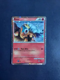 Entei Shiny Black Star Promo Pokemon TCG HGSS20 2010 Ultra Rare! - Image 1
