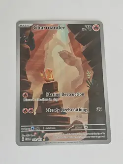 ENG Pokemon TCG – Charmander (168/165) ILLUSTRATION RARE NM/M Pack Fresh - Image 1