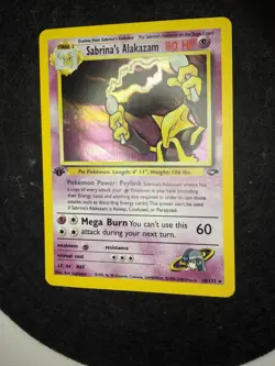 Pokemon Alakazam Holo TCG Gym Challenge Sabrina's Alakazam 1st Edition MP - Image 3