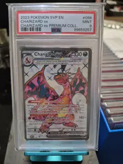 2023 POKEMON SVP EN-SV BLACK STAR PROMO CHARIZARD EX 056 PREMIUM COLLECT PSA 9 - Image 1