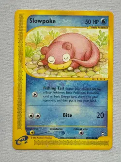 Slowpoke 108/147 Common Aquapolis Pokemon Heavily Played - Image 1