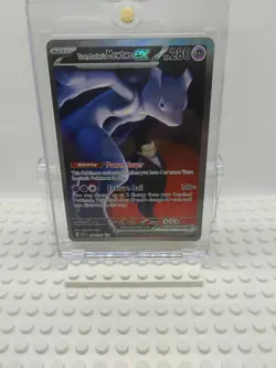 Team Rocket's Mewtwo EX Full Art Holo Ultra Rare Pokemon Card 281/217 280HP 160+ - Image 1