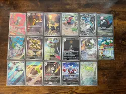 Pokemon TCG Card Lot 17 Cards! NM Includes Illustration Rares & SIR, SV, Promos - Image 1
