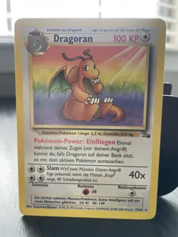Dragonite Pokemon TCG Dragoran Fossil Rare Card 19/62 German Near Mint - Image 1