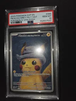 Pokemon Pikachu With Grey Felt Hat Van Gogh SVP 085 Promo Card PSA 10 GEM MINT ! - Image 2
