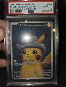 Pokemon Pikachu With Grey Felt Hat Van Gogh SVP 085 Promo Card PSA 10 GEM MINT ! - Image 3