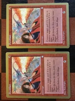 Mtg x2 Pyroblast x2 LP Brian Selden 1998 World Championship Magic Cards - Image 1