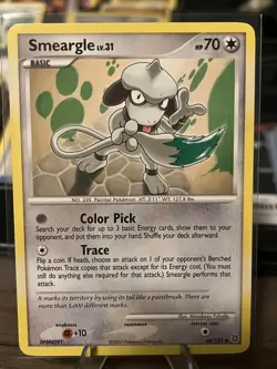 Pokemon TCG Smeargle Lv.31 66/132 Diamond&Pearl Regular Card Moderately Played - Image 1