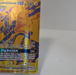 Pikachu & Zekrom GX SM248 Jumbo Gold Tag Team Pokemon Promo Card - Image 4