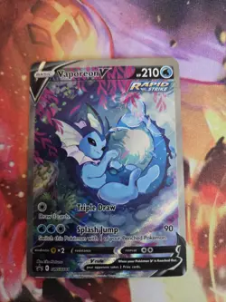 Pokemon TCG Vaporeon v SWSH181 Black Star Promo Holo Card NM - Image 1