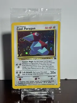 Pokemon TCG Cool Porygon Holo Foil Black Star Promo 15 SWIRL! Sealed Card Warped - Image 1