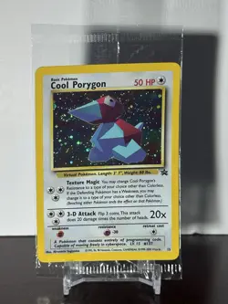 Pokemon TCG Cool Porygon Holo Foil Black Star Promo 15 SWIRL! Sealed Card Warped - Image 2