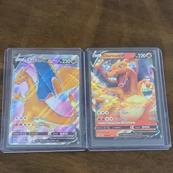 Pokemon Charizard V Sword & Shield Holo V Rule Lot 2 Cards English - Image 1