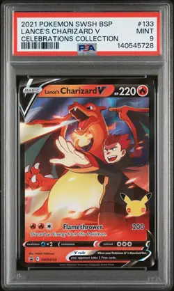 Pokemon Lance's Charizard V SWSH133 SWSH: Sword & Shield Promo Cards Holo PSA 9 - Image 1