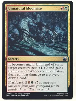 Unnatural Moonrise NM/M* Innistrad Midnight Hunt ENGLISH 247/277 mtg -UnltdCards - Image 1