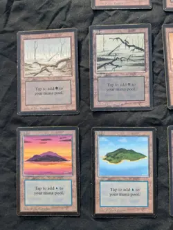 Vintage Magic The Gathering Beta Limited Edition Lot of 8 Lands - Image 2