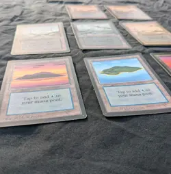 Vintage Magic The Gathering Beta Limited Edition Lot of 8 Lands - Image 4