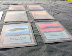 Vintage Magic The Gathering Beta Limited Edition Lot of 8 Lands - Image 5