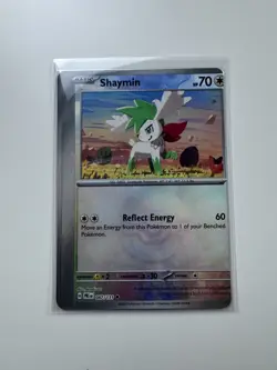 [MISCUT] Pokemon Prismatic Evolutions Shaymin Poke Ball Error Factory Cut NM - Image 1