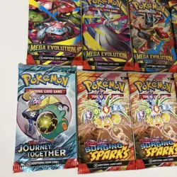 (lot Of 14) TCG POKEMON BOOSTER PACKS FACTORY SEALED DESTINED/MEGA/PHANTASMAL - Image 2