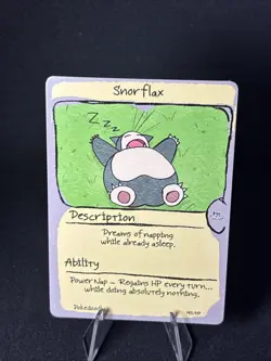 Snorflax (Snorlax) #143 - First Edition First Print PokeDoodly Fan Art - Pokemon - Image 1