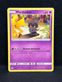 Pokemon Tcg Marshadow 103/236 Sun and Moon: Cosmic Eclipse Non Holo - Image 1