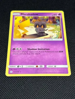 Pokemon Tcg Marshadow 103/236 Sun and Moon: Cosmic Eclipse Non Holo - Image 2