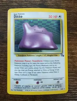 Pokemon Fossil Holo Rare Ditto 3/62 - Image 1